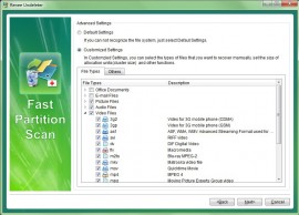 select file types to recover