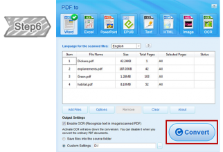 Convert PDF documents