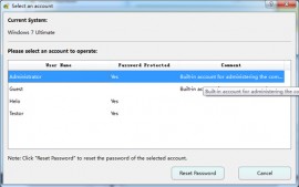 Select a target account