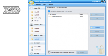 Protect Data in Shared Folder