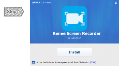 Installation of Renee Screen Recorder
