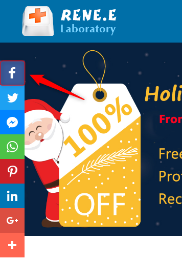select social media to share page